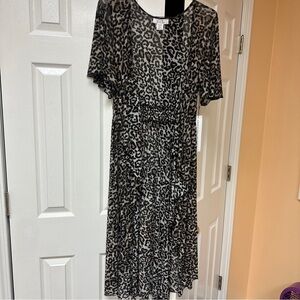 L.I.F.E LEOPARD OPEN FRONT WOMENS KIMONO SIZE MEDIUM